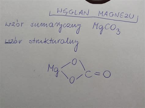 Na Podstawie Nazwy Zapisz Wzor Sumaryczny I Strukturalny Soli Wegla