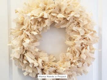 Diy Burlap Rag Wreath Tutorial Mama Needs A Project