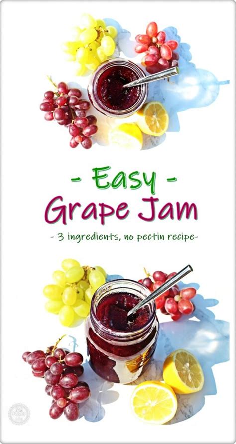 Easy Grape Jam 3 Ingredients And No Pectin Fab Food 4 All