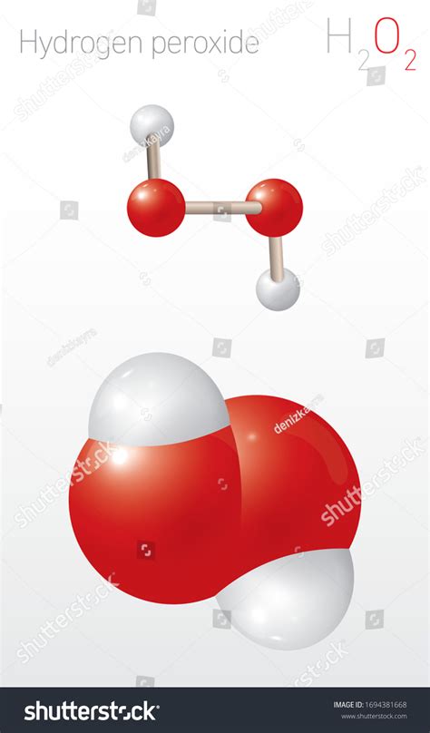 Hydrogen Peroxide H2o2 Structural Chemical Formula Stock Vector Royalty Free 1694381668