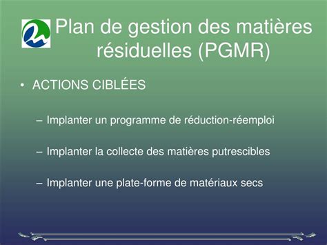 PPT La gestion de nos matières résiduelles PowerPoint Presentation