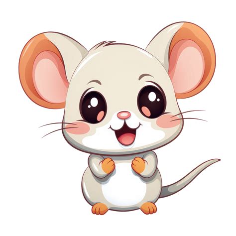 AI generated cute chibi mouse. cartoon mouse character. 36627832 PNG