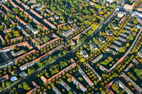 Hamburg Aus Der Vogelperspektive Wohngebiet Einer Reihenhaus Siedlung