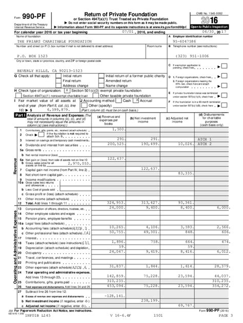 Fillable Online Fillable Online 990 PF Return Of Private Foundation