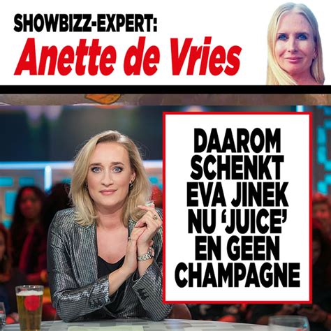 Showbizz Expert Anette De Vries Daarom Schenkt Eva Jinek Nu Juice