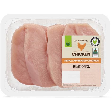 Woolworths Rspca Approved Chicken Breast Schnitzel 500g Woolworths