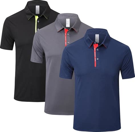 Zengvee Pack Men S Polo Shirts Breathable Quick Dry Golf Polo Shirts