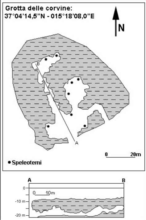 Rilievo Planimetrico E Sezione Longitudinale Della Grotta Delle