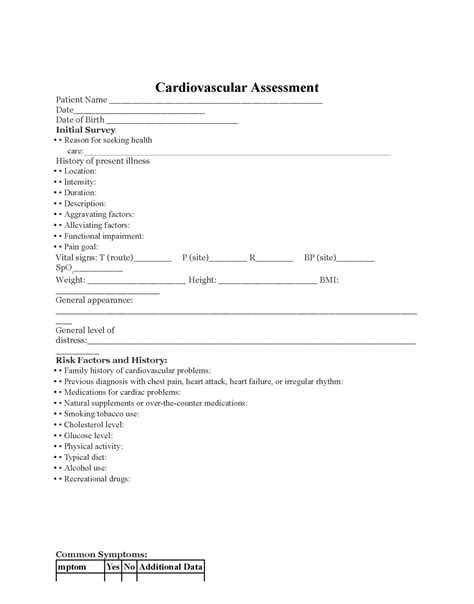 Cardiovascular Assessment And Guide For Practice Nurs 198 Mercy