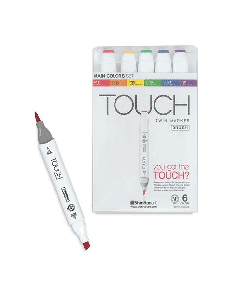 Marcadores Touch Twin Brush colores Básicos x 6