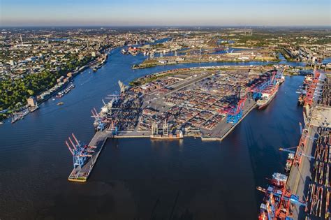 Luftaufnahme Hamburg Hhla Logistics Container Terminal Burchardkai Am