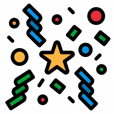 Birthday Celebration Confetti Fun Star Icon Download On Iconfinder