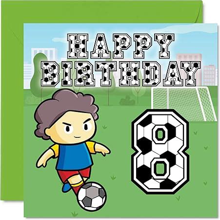 Biglietto Di Auguri 8 Compleanno Ragazzo Tifoso Di Calcio