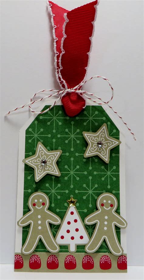 Stampin Up Gingerbread Man Christmas Tag Created By Lynn Gauthier