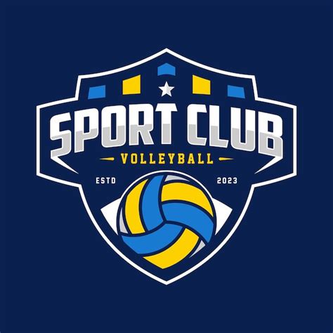 Premium Vector Volleyball Team Emblem Logo Design Vector Illustration