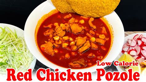 Red Chicken Pozole Low Calorie Youtube