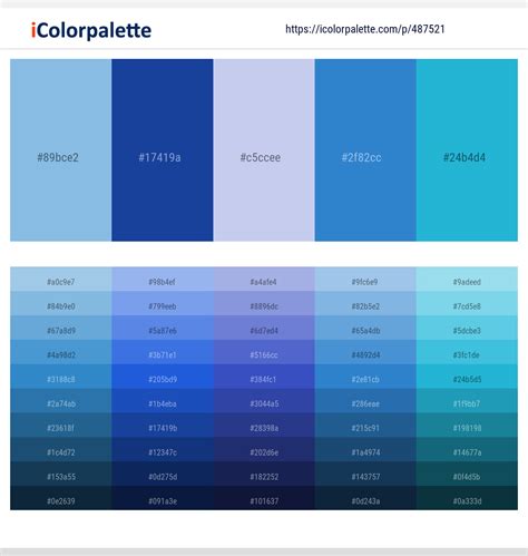 27 Best Blue Color Palettes With Names Hex Codes 56 Off