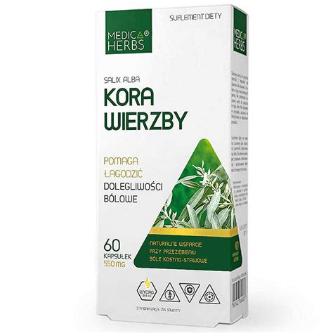 Kora Wierzby Bia Ej Kaps Medica Herbs Salicyna Przezi Bienie