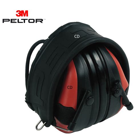 CASQUE ANTI BRUIT PELTOR 3M SPORTTAC COQUILLES NOIRES ROUGES TIR SPORTIF