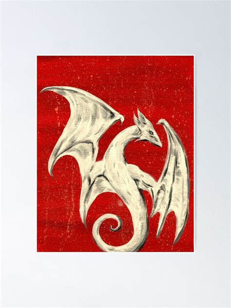 White Dragon Poster By Katastropheart Redbubble