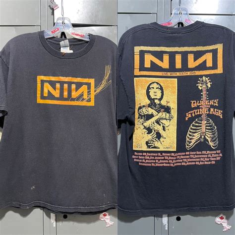 Vintage Nine Inch Nails NIN box logo tour Merch queens Stone Age | Grailed