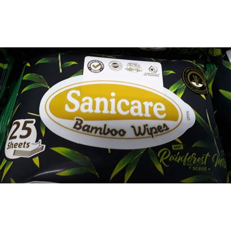 Sanicare Bamboo Natural Wipes 60s 25s Biodegradable Shopee Philippines