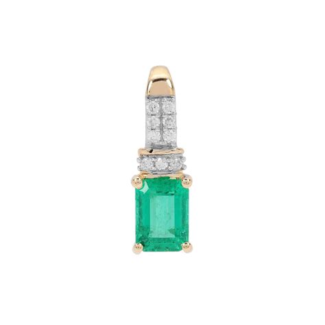 Panjshir Emerald Diamond K Gold Tomas Rae Pendant Mtgw Ct