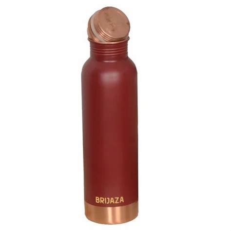 Brijaza Pure Copper Bottle Maroon Colour Ml For Drinking Water At