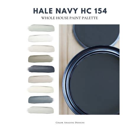 Hale Navy Paint Palette Benjamin Moore Coordinating Colors Etsy