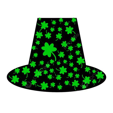 St Patricks Day Hat With Green Clover St Patricks Day Hat Clover Png