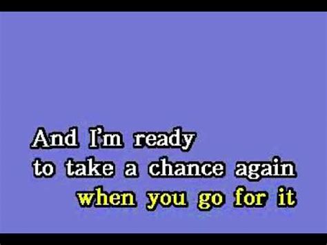 Dk Manilow Barry Ready To Take A Chance Again Karaoke Youtube