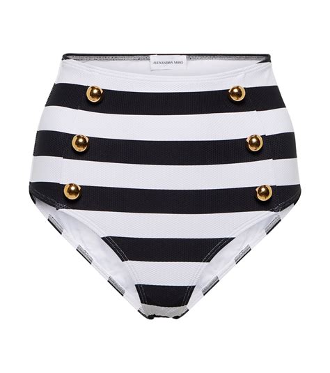 Ally High Rise Bikini Bottoms In White Alexandra Miro Mytheresa