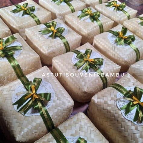 Jual Spesial Lebaran Sepasang Besek Bambu Blicing Pita Reguler