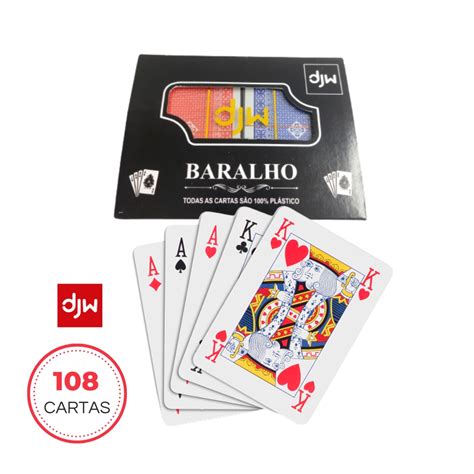 Jogo De Baralho Duplo Qualidade Premium 108 cartas Estojo Plástico