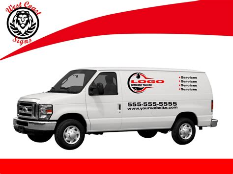 Full Custom Van Decals For Both Sides And Tailgate Mockupdesign