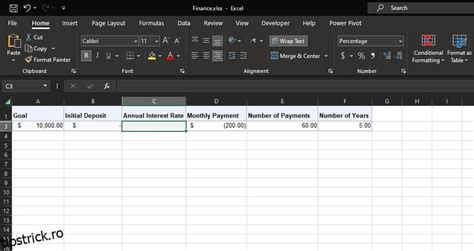 Cum se calculează rata dobânzii cu funcția RATE din Excel