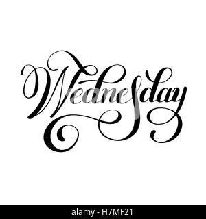 Wednesday Handwriting Font By Calligraphy Vector Illustration