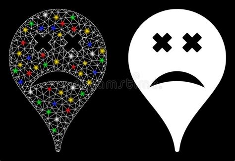 Flare Mesh D Blind Smiley Map Marker Icon With Flare Spots Stock