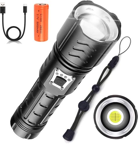 Lampe Torche Led Puissante Lumens Torche Rechargeable Super