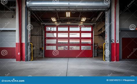 Hydraulic Fire Station Door Stock Illustration Illustration Of Door