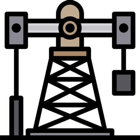 Oil Rig Payungkead Lineal Color Icon