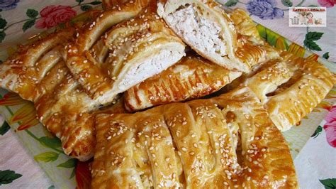 ВКУСНЫЕ и СОЧНЫЕ СЛОЙКИ С КУРИЦЕЙ И СЫРОМ из Готового Слоёного Теста ...