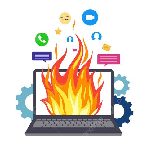 Burning Computer Png Vector Psd And Clipart With Transparent