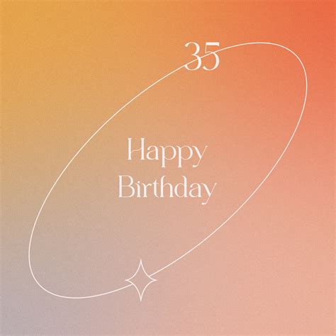 Happy 35th Birthday With Minimalist Background Boomf