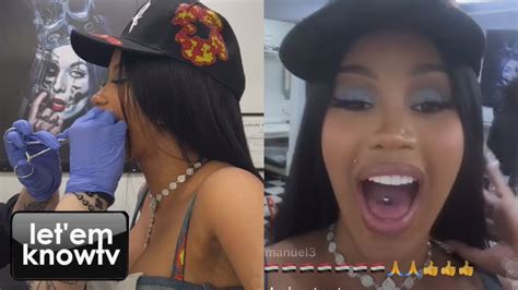 Cardi B Gets A Tongue Piercing As She Continues To Celebrate Her