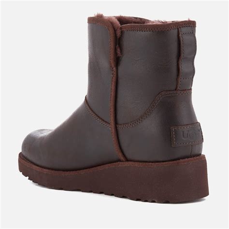 Ugg Kristin Classic Slim Leather Sheepskin Boots In Brown Lyst