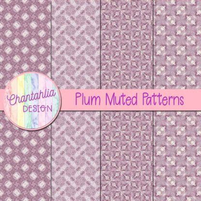 Free Digital Papers Featuring Plum Muted Patterns