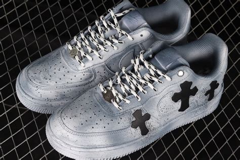 Chrome Hearts x Nike Air Force 1 Low In Grey - FavSole.com