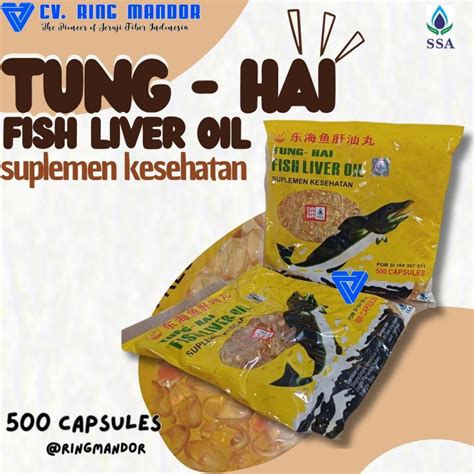 Jual Tung Hai Fish Liver Oil Minyak Ikan 1 PACK 500 Capsul Tung