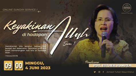 Online Sunday Service I Pdt Esther Rumapea Minggu Juni